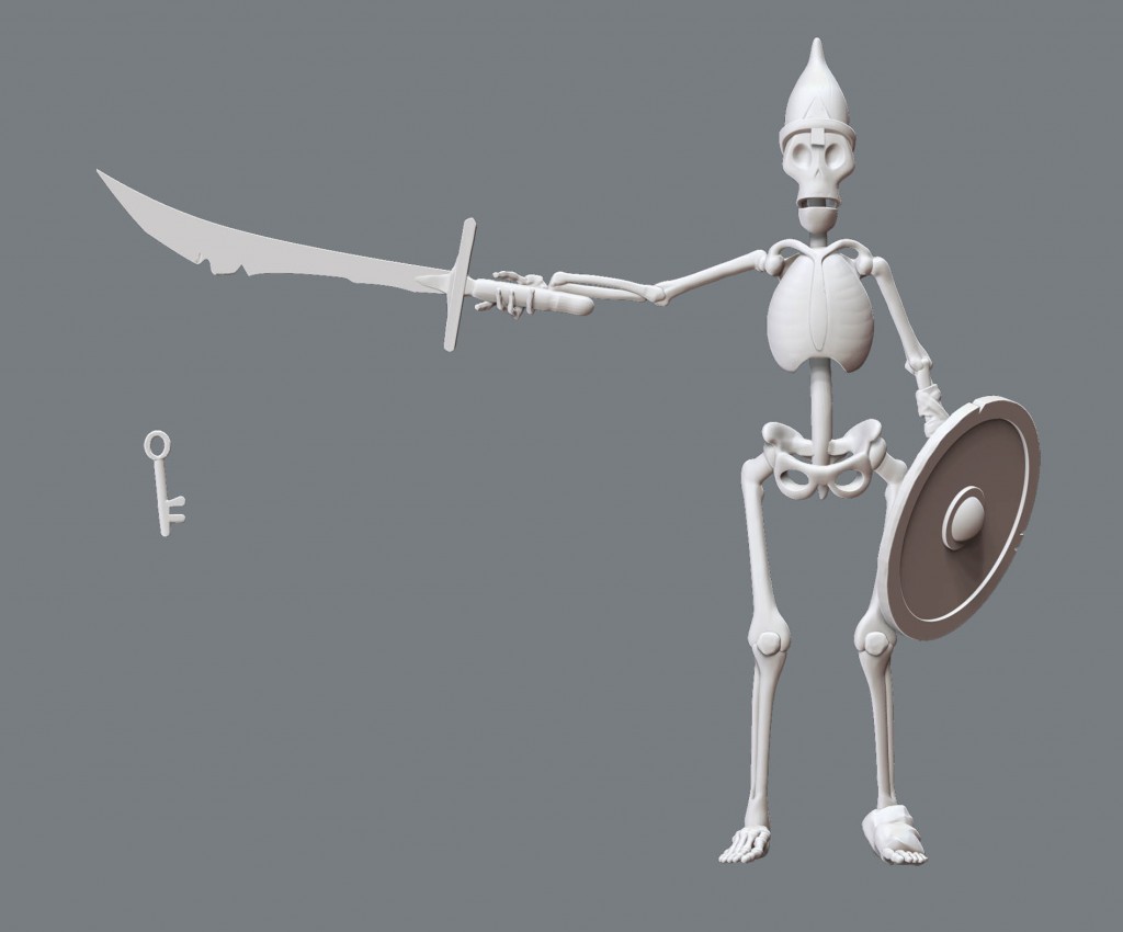 working on a much more stylised, simplified skeleton